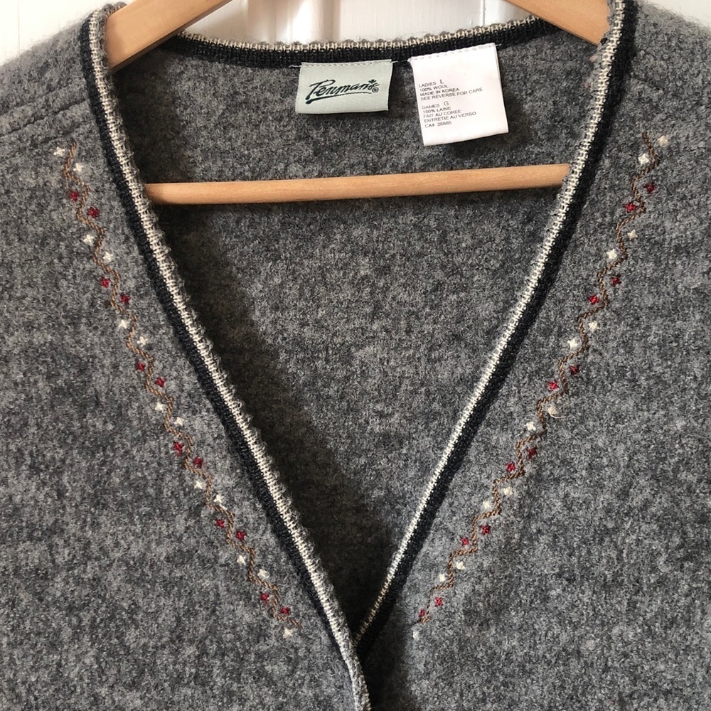 Vintage Penmens Cottagecore Wool Sweater Vest Large - Picture 2 of 8